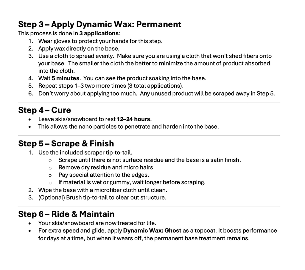 Dynamic Wax: Permanent - Complete kit